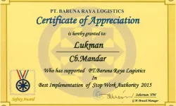 Awards Captains action gets SWA Recognition Award from Chevron Indonesia Co 2399 lukman