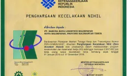 Awards Penghargaan Kecelakaan Nihil Tingkat Nasional baruna brl sertifikat za tingkat nasional 2018 brl